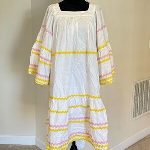 Lisa Marie Fernandez x Target Ric Rac Bell Flare Sleeve Dress Size M